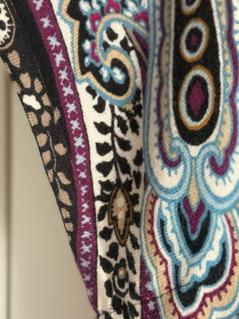 Chico's Multicolor Paisley Print Sweater Poncho Top Small Medium